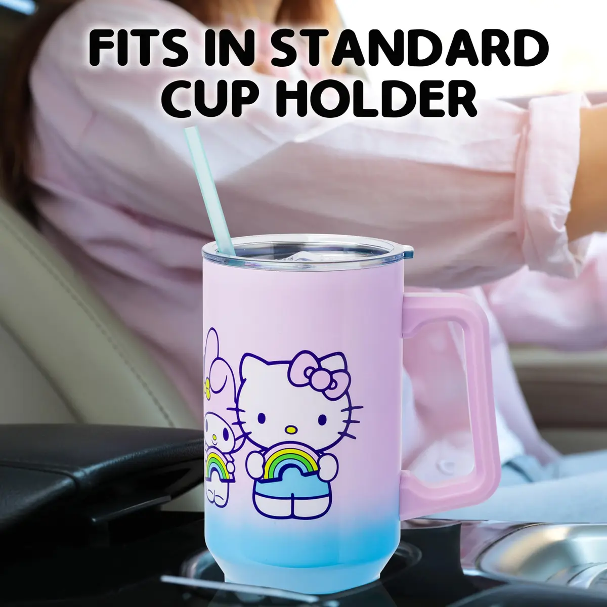 Silver Buffalo Sanrio Hello Kitty and Friends Stainless Steel Tumbler, 40oz | Double Wall Vacuum Insulated, Durable, Fits in Standard Cup Holder - view 2