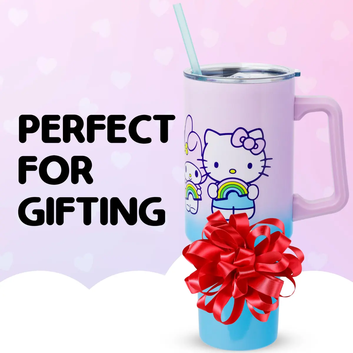 Silver Buffalo Sanrio Hello Kitty and Friends Stainless Steel Tumbler, 40oz | Double Wall Vacuum Insulated, Durable, Fits in Standard Cup Holder - view 4