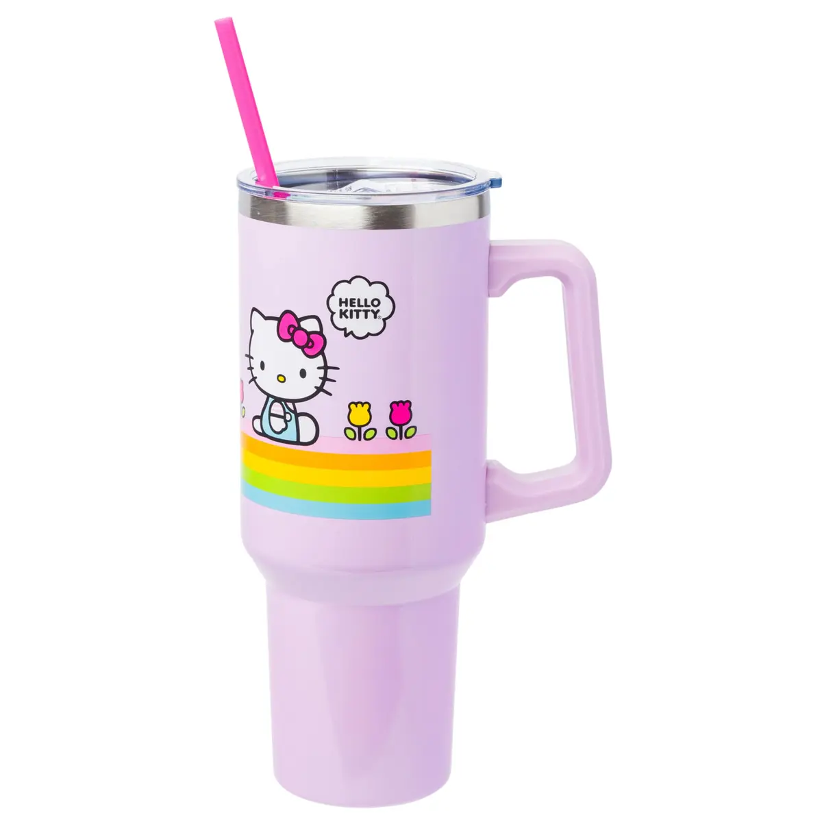 Silver Buffalo Sanrio Hello Kitty Spring Stainless Steel Tumbler 1183ml (40oz) | Keeps Drinks Hot 4 Hrs, Cold 6 Hrs - main product image