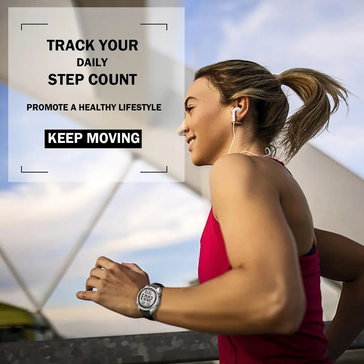 Hearkent Pedometer Watch for Walking for Senior Step Counter Watch | Large Numbers, Waterproof, Simple Control - view 7