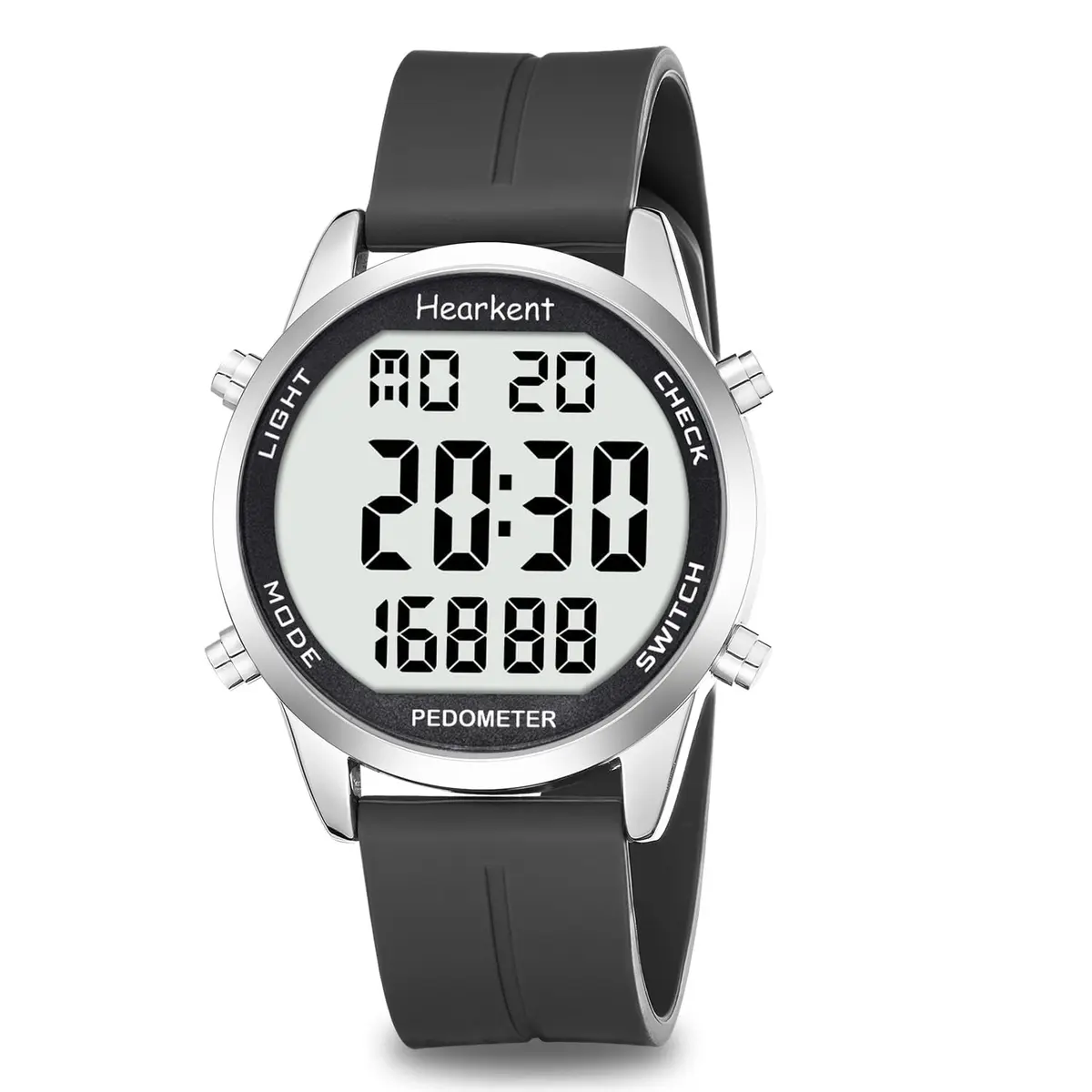 Hearkent Pedometer Watch for Walking for Senior Step Counter Watch | Waterproof, Large Display, Simple Control - main product image
