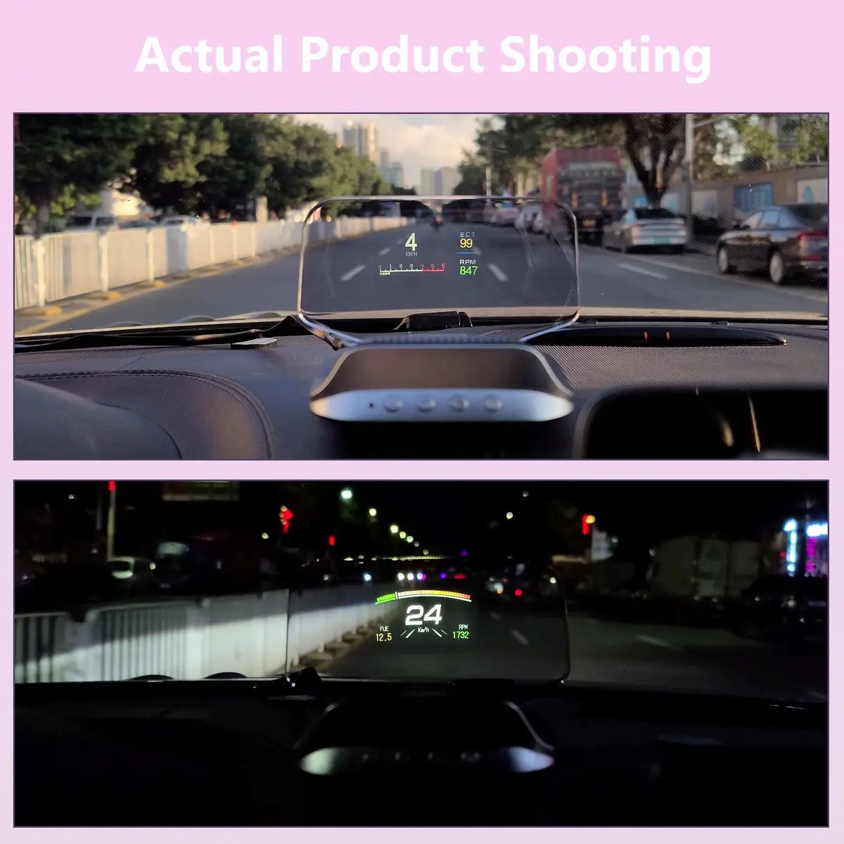 AZIJYV Heads Up Display for Cars C3 | Car Speedometer & Water Temp | Suitable for All Cars - view 6