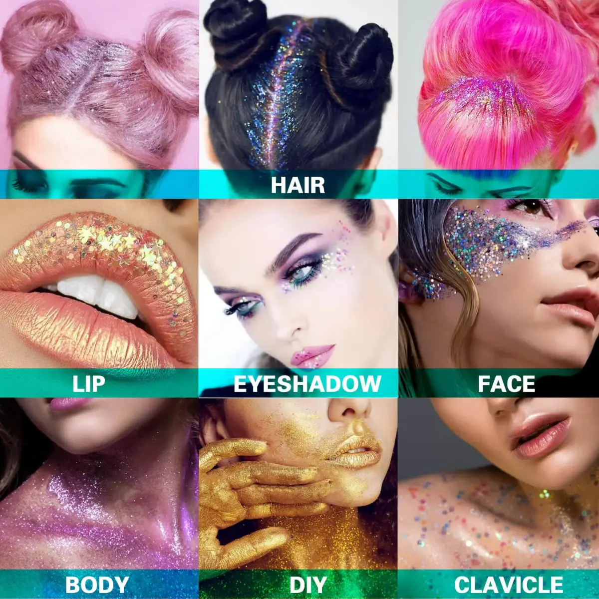 MEICOLY Chameleon Gold Body Glitter Gel 50g (1.76 oz) | Color Changing Sparkle for Festivals - view 7