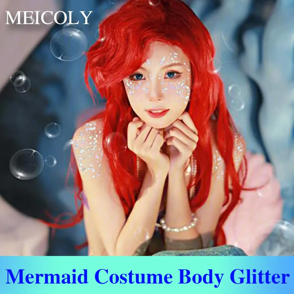 MEICOLY Chameleon Iridescent White Body Glitter Gel | Color-Shifting Sparkle for Festivals & Parties - view 3