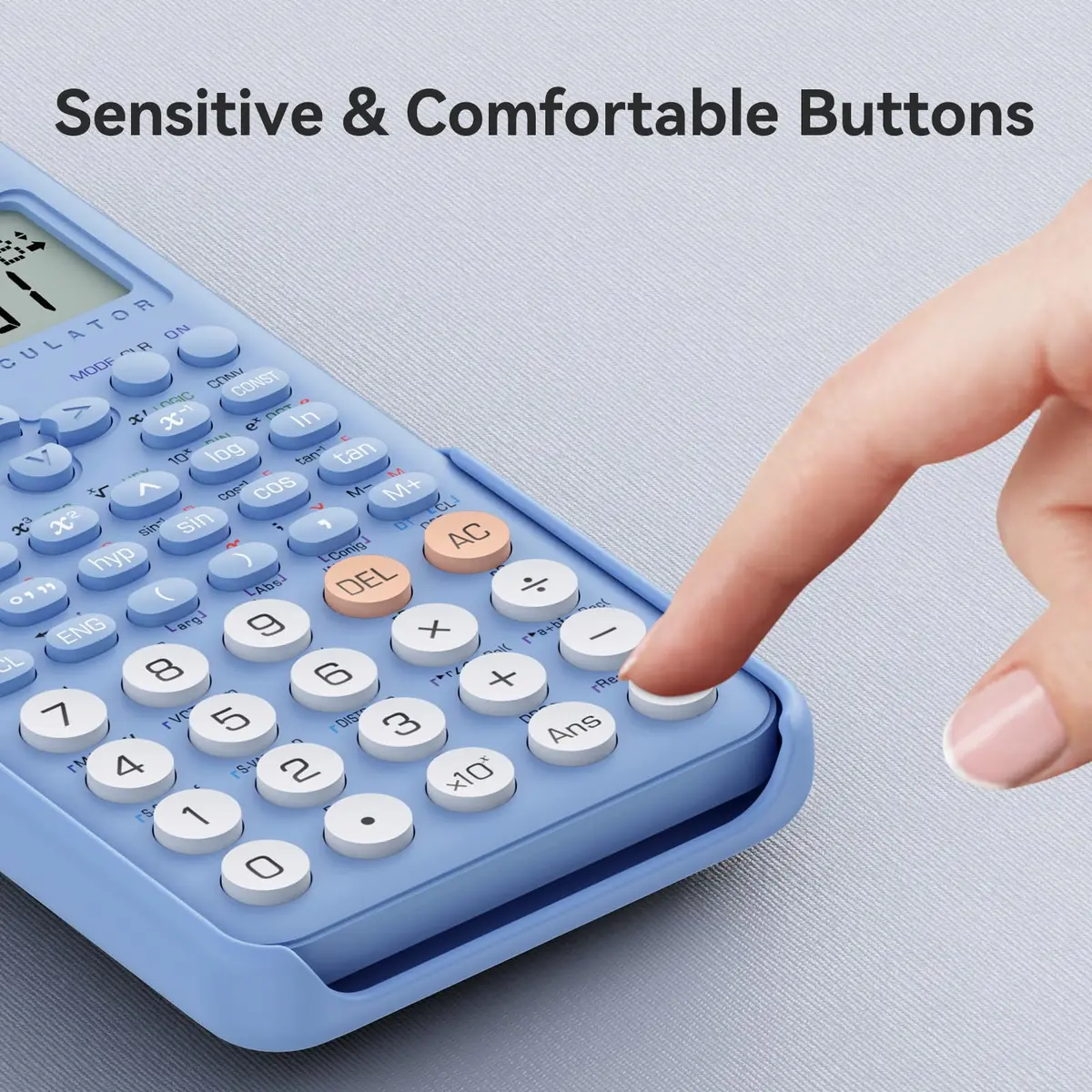 ROATEE 991MS Scientific Calculator 401 Functions | 2-Line Display, Blue, School & College Use - view 5