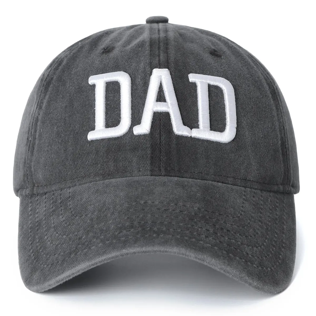 Aeonda Mom Dad Embroidered Baseball Caps Set of 2 Adjustable Cotton Hats | Pigment-Dyed Vintage Style - view 4