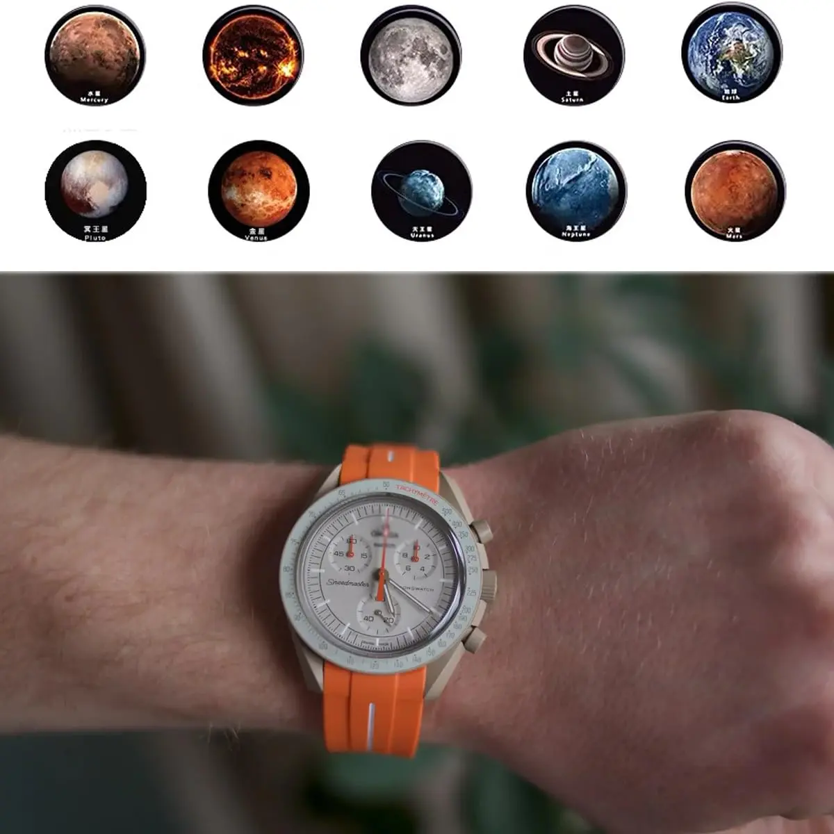 Niziruoup Rubber Strap for Moonswatch Watch, 20mm Curved No Gap Silicone Rubber Band for Men Women - view 3