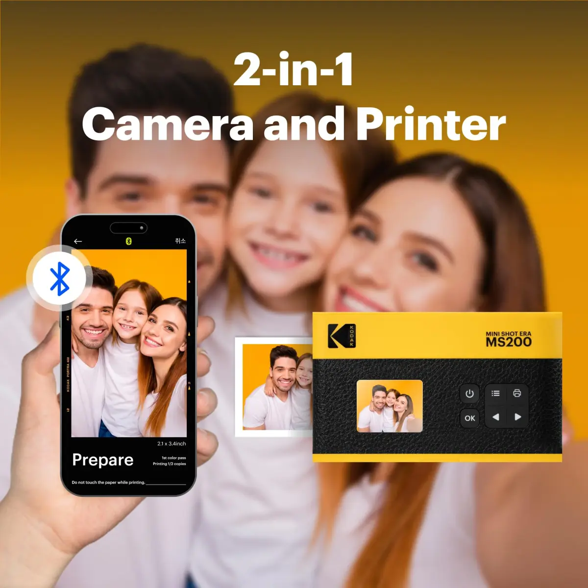 KODAK Mini Shot 2 ERA Instant Camera & Printer Bundle, Black | 2x3" Dye-Sublimation Prints - view 5