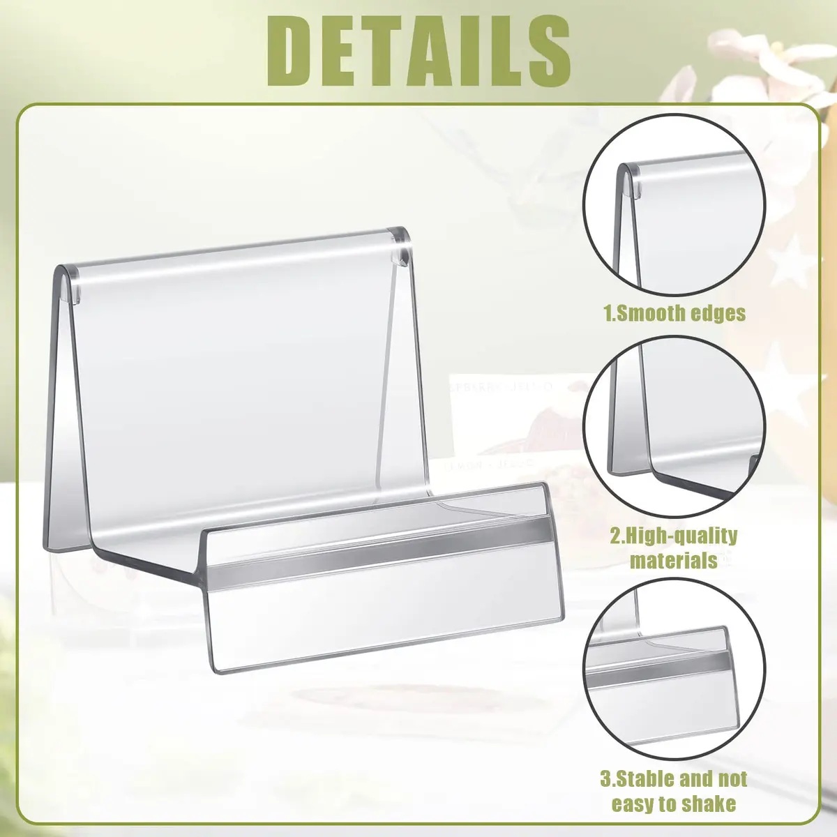Weysat Clear Acrylic Handbag Display Stands 7.5 cm (2.95 in) | 12 Pcs Pack - view 4