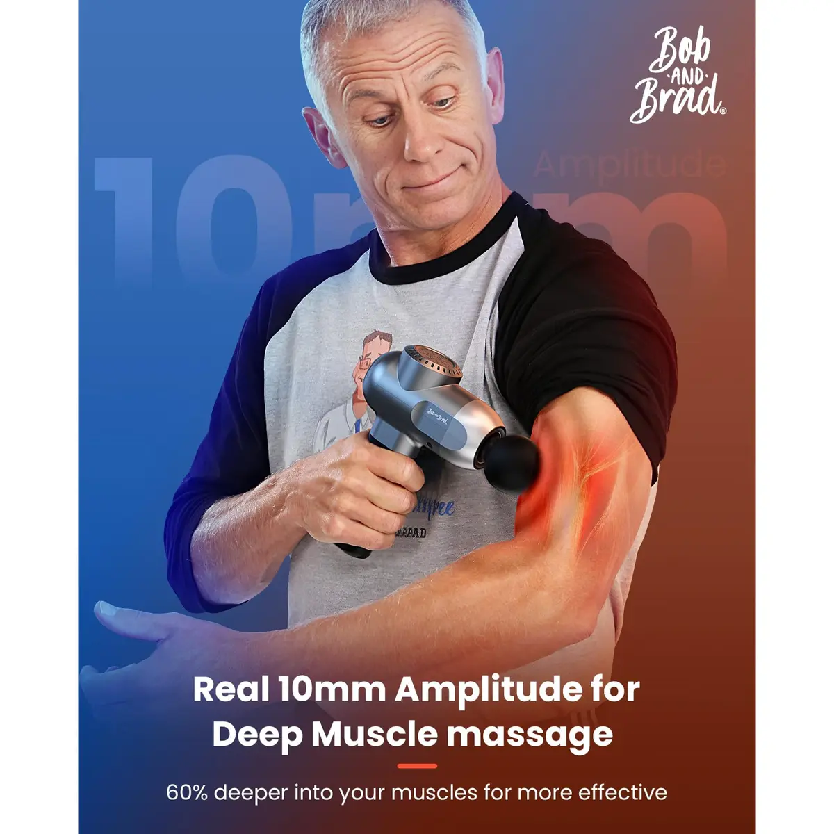 BOB AND BRAD C2 Pro Percussion Massage Gun with Heat & Cold Therapy, 1.5 lbs Mini Massage Gun | Deep Tissue Back Massager for Athletes - view 4