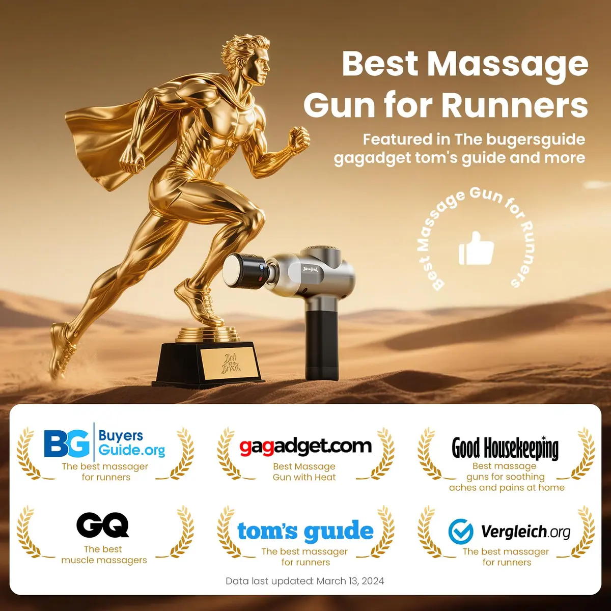 BOB AND BRAD C2 Pro Percussion Massage Gun with Heat & Cold Therapy, 1.5 lbs Mini Massage Gun | Deep Tissue Back Massager for Athletes - view 5