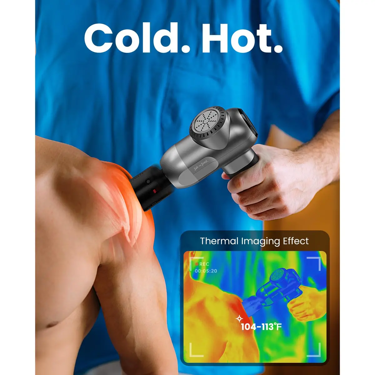 BOB AND BRAD C2 Pro Percussion Massage Gun with Heat & Cold Therapy, 1.5 lbs Mini Massage Gun | Deep Tissue Back Massager for Athletes - view 3