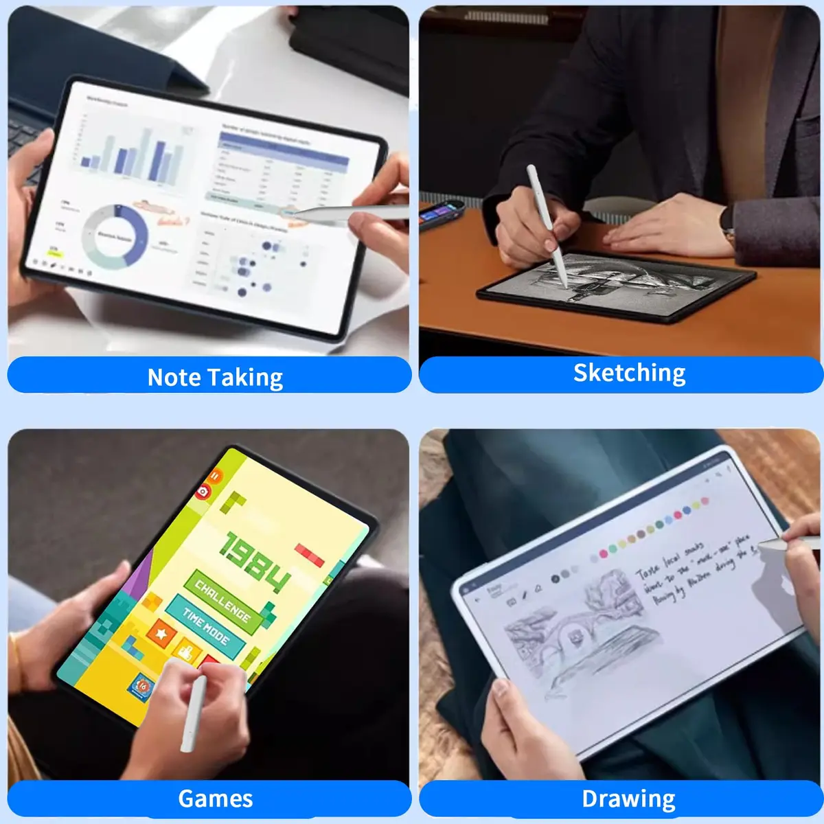 JXYHMY Universal Stylus Pen for Touch Screens, White | Compatible with iPhone, iPad, Android Devices (6.5 inches) - view 7