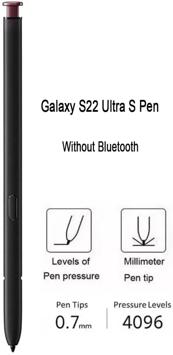 Befzygwk Galaxy S22 Ultra Stylus Pen Replacement 0.7mm 4096 Pressure Levels | Burgundy - view 4