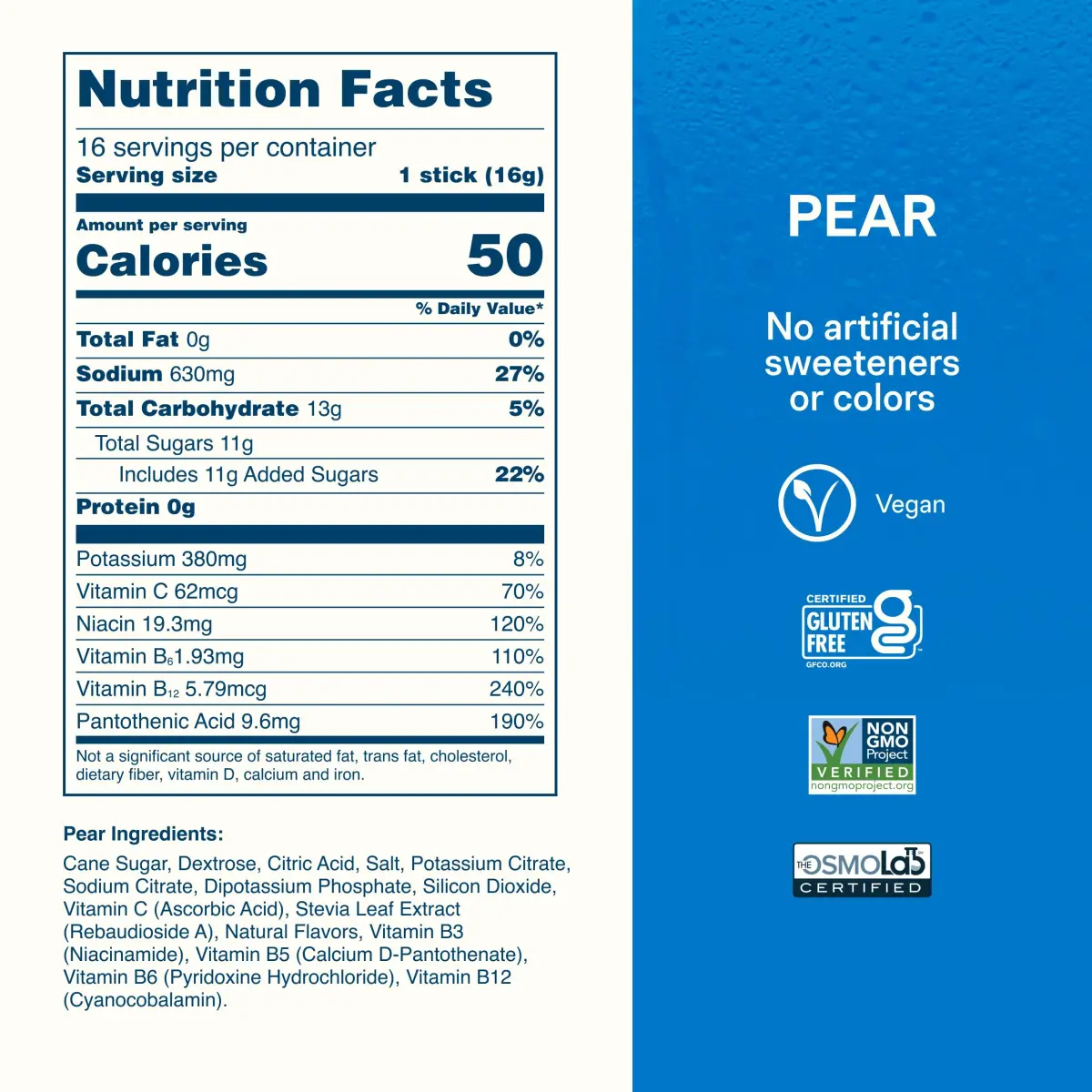 Liquid I.V. Hydration Electrolytes Pear 16 Count Stick Pack | Clinically Tested Hydration Faster Than Water - view 7