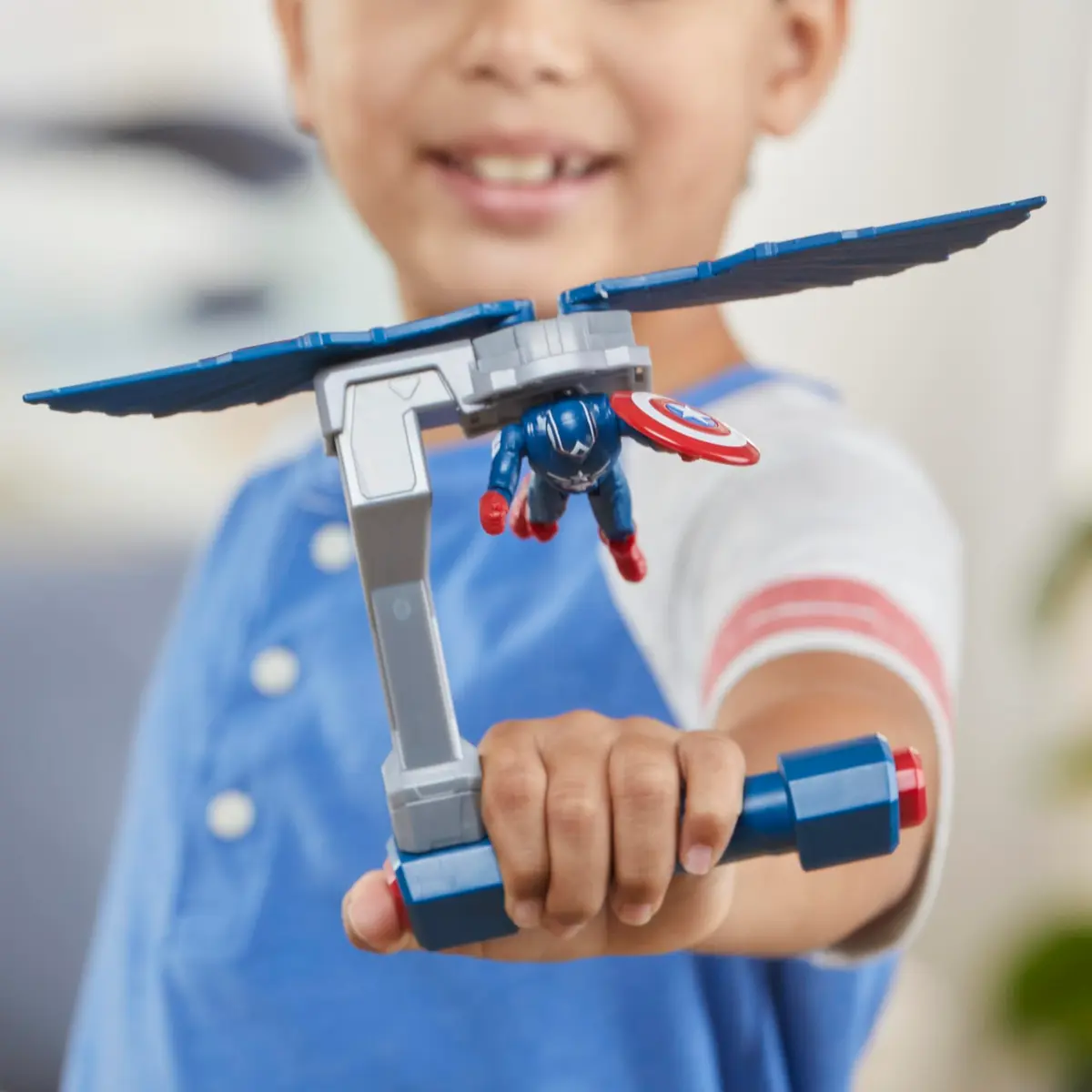 Marvel Epic Hero Series Captain America Flight Control Action Figure 10 cm (4-inch) | ASTM-Tested Toy for Kids 4+ - view 9