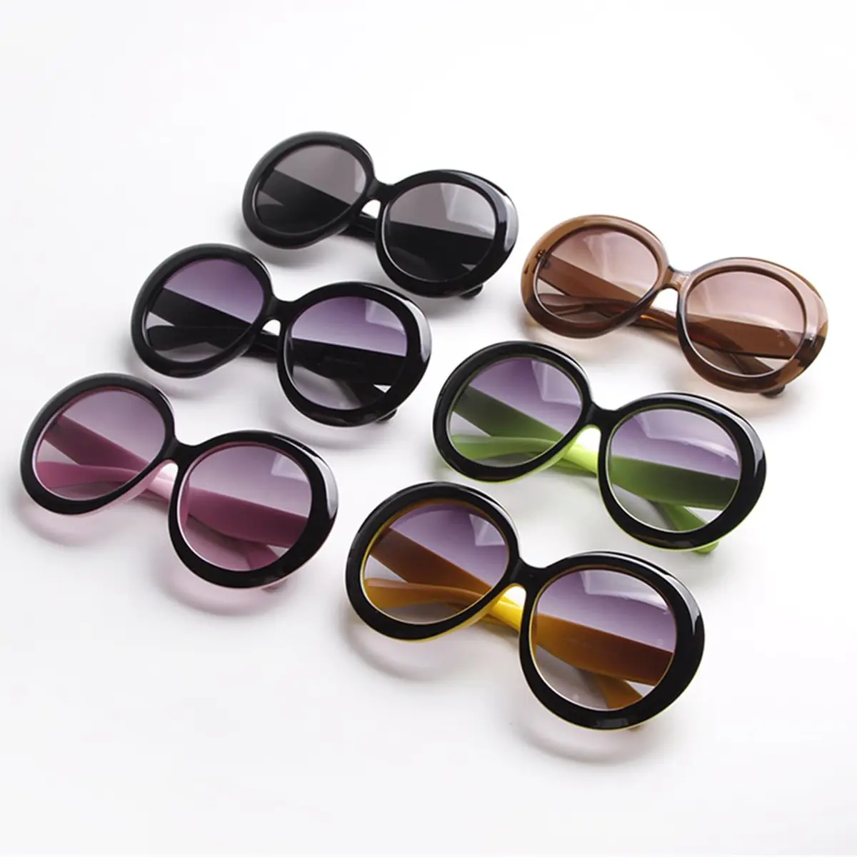 ADE WU Oversized Round Sunglasses for Women,Black Frame | 75mm UV400 Big Circle Shades - view 6