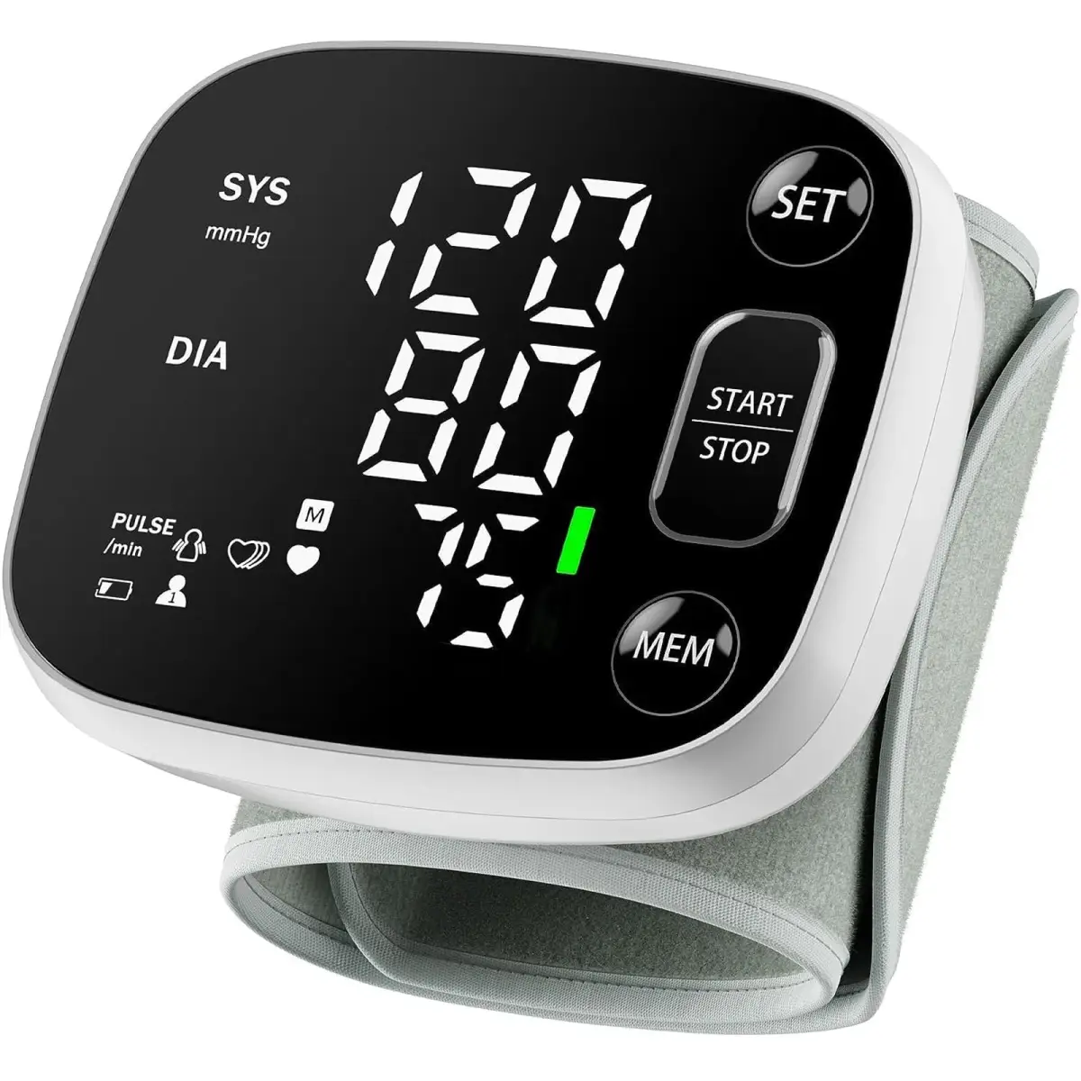 Oklar Rechargeable Wrist BP Monitor with Voice Broadcast & LED Display, 240 Readings for 2 Users | Accurate Home Health Monitoring - main product image