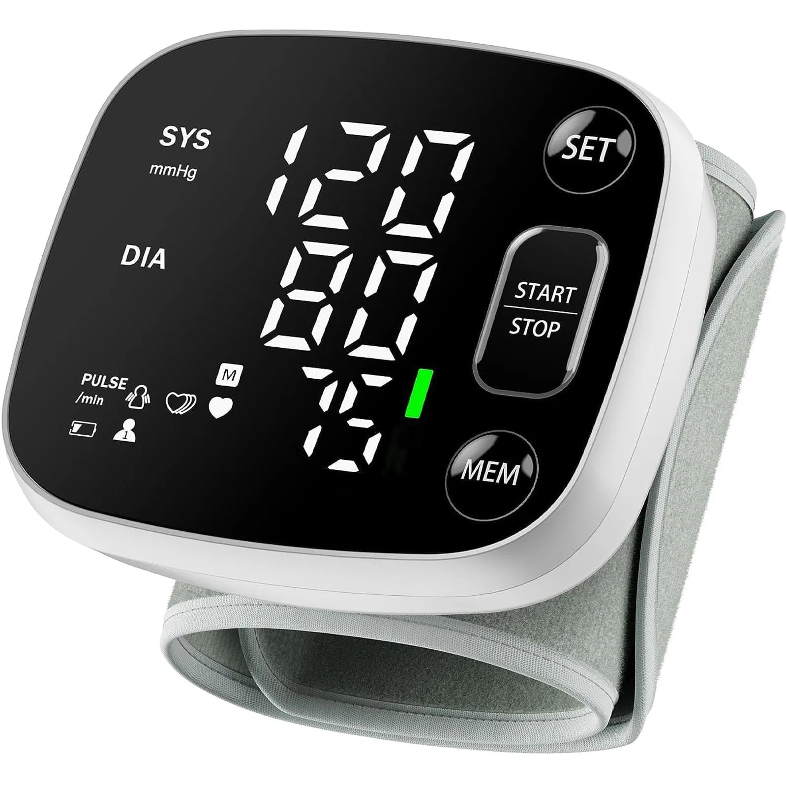Oklar Rechargeable Wrist BP Monitor with Voice Broadcast & LED Display, 240 Readings for 2 Users | Accurate Home Health Monitoring - main product image