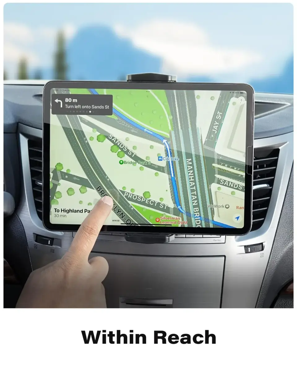 APPS2Car CD Slot Tablet Mount Holder for 4.7-13" Devices | Secure 360° Rotation for Road Trips - view 3