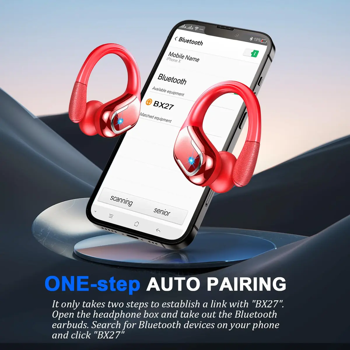 Ltinist Wireless Earbud 75Hrs Bluetooth 5.4 Waterproof IP7 Earphones with ENC Noise Canceling Mics, Deep Bass, Earhooks for Android, iOS, Workout, Gym - view 8