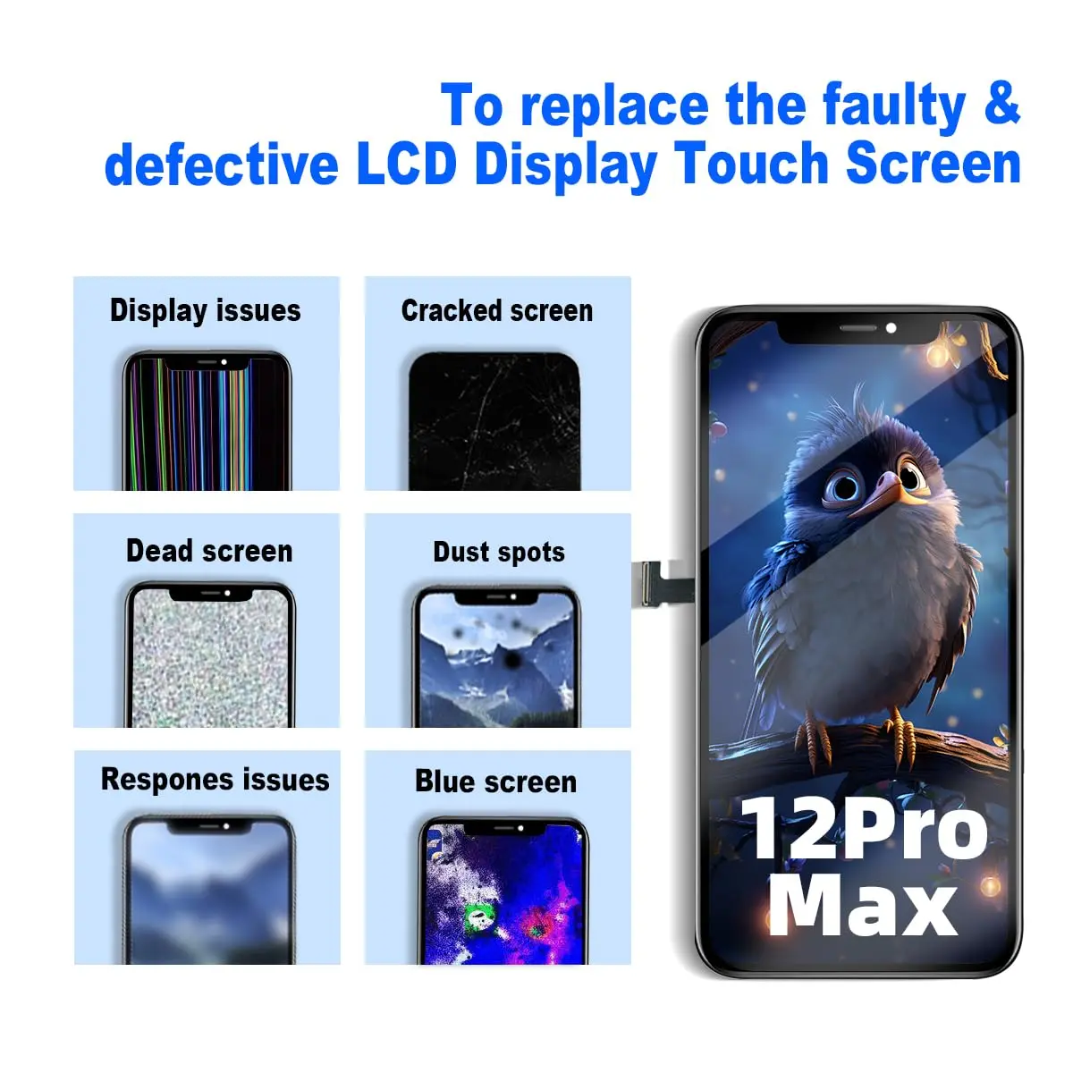 SIMDOG Screen Replacement LCD Frame Display for iPhone 12 Pro Max 6.7" | Full HD & True Tone Support - view 6
