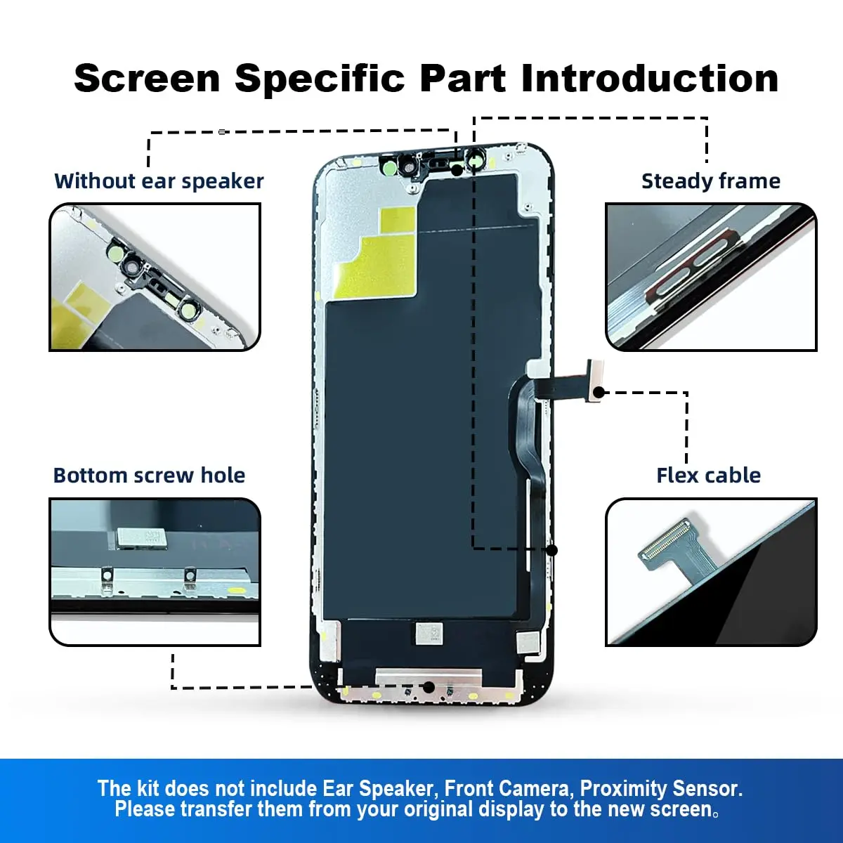 SIMDOG Screen Replacement LCD Frame Display for iPhone 12 Pro Max 6.7" | Full HD & True Tone Support - view 7