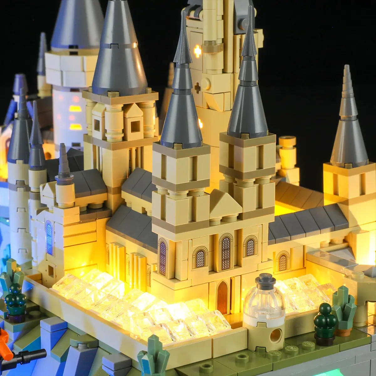 BRIKSMAX Light Kit Compatible with LEGO Hogwarts Castle and Grounds | LED Lighting for Model Sets (4.72 in x 6.69 in x 2.17 in) - view 5