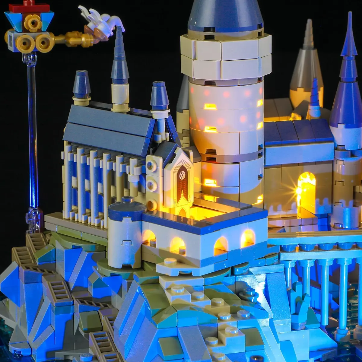 BRIKSMAX Light Kit Compatible with LEGO Hogwarts Castle and Grounds | LED Lighting for Model Sets (4.72 in x 6.69 in x 2.17 in) - view 3