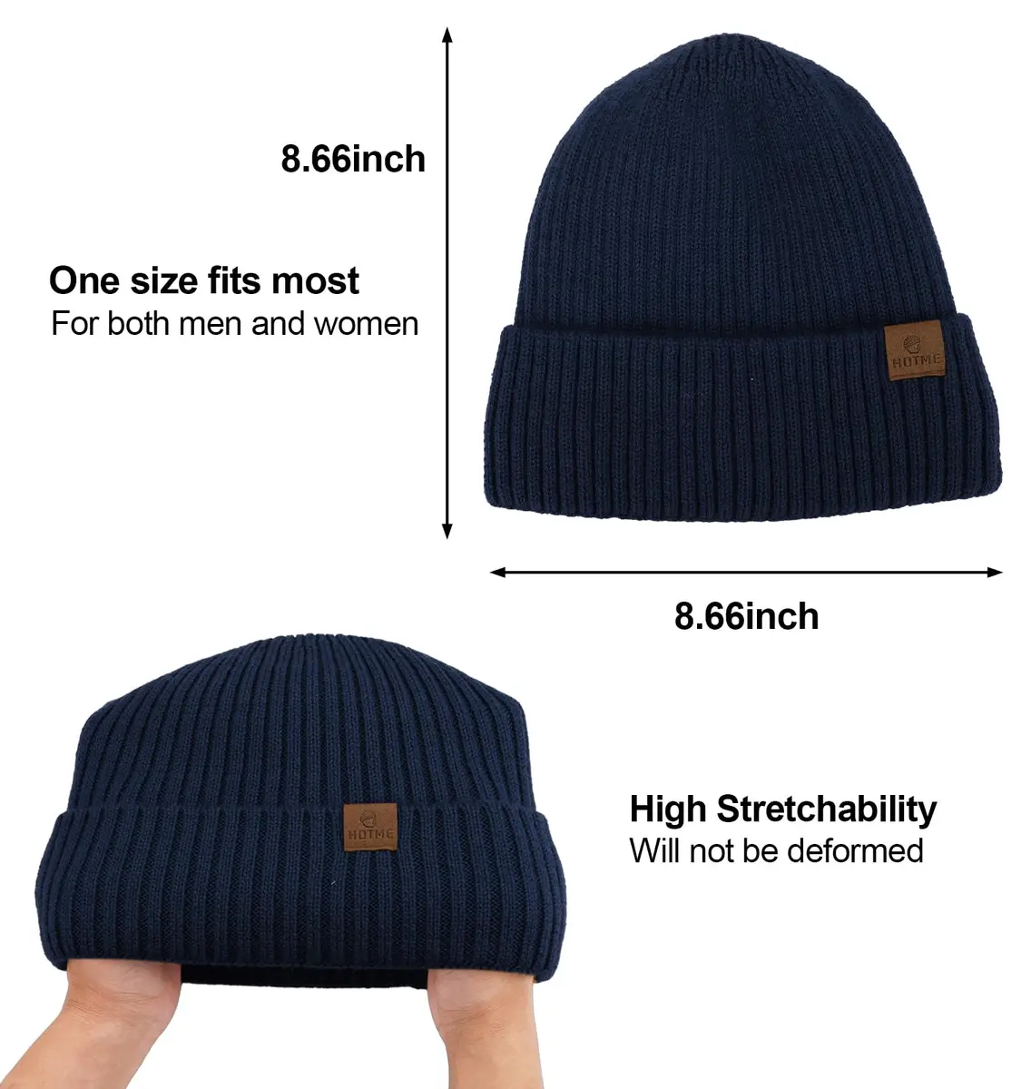 ZTL Merino Wool Beanie Hat for Men Women | Thick Warm Fleece Lined Knit Winter Hat - view 6
