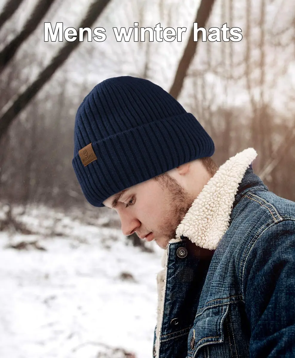 ZTL Merino Wool Beanie Hat for Men Women | Thick Warm Fleece Lined Knit Winter Hat - view 3