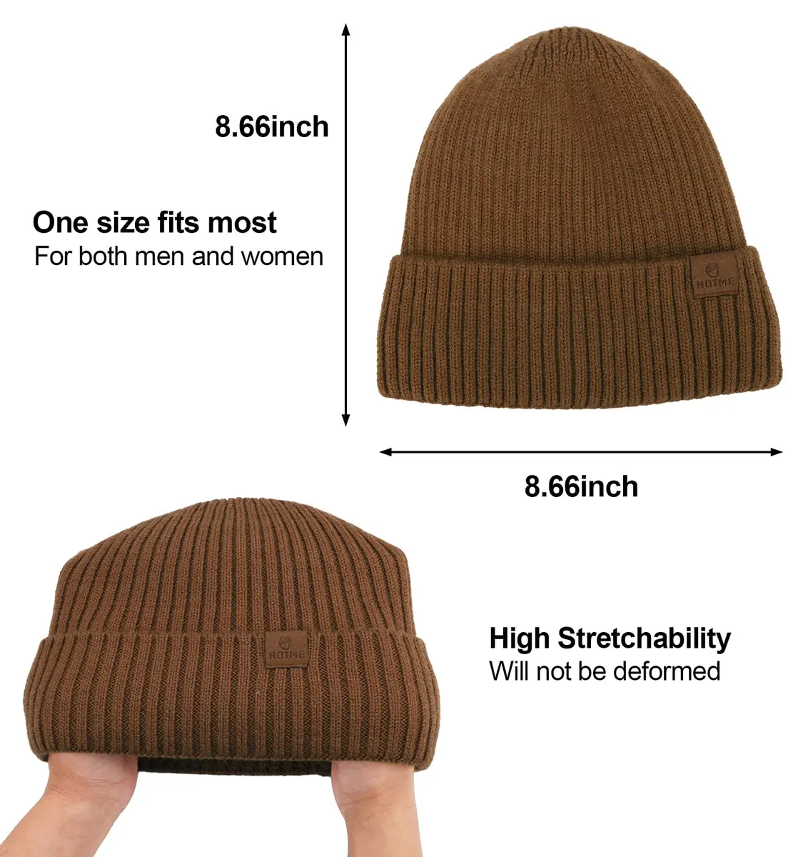 ZTL Merino Wool Beanie Hat for Men Women | Thick Warm Fleece Lined Knit Winter Hat - view 6