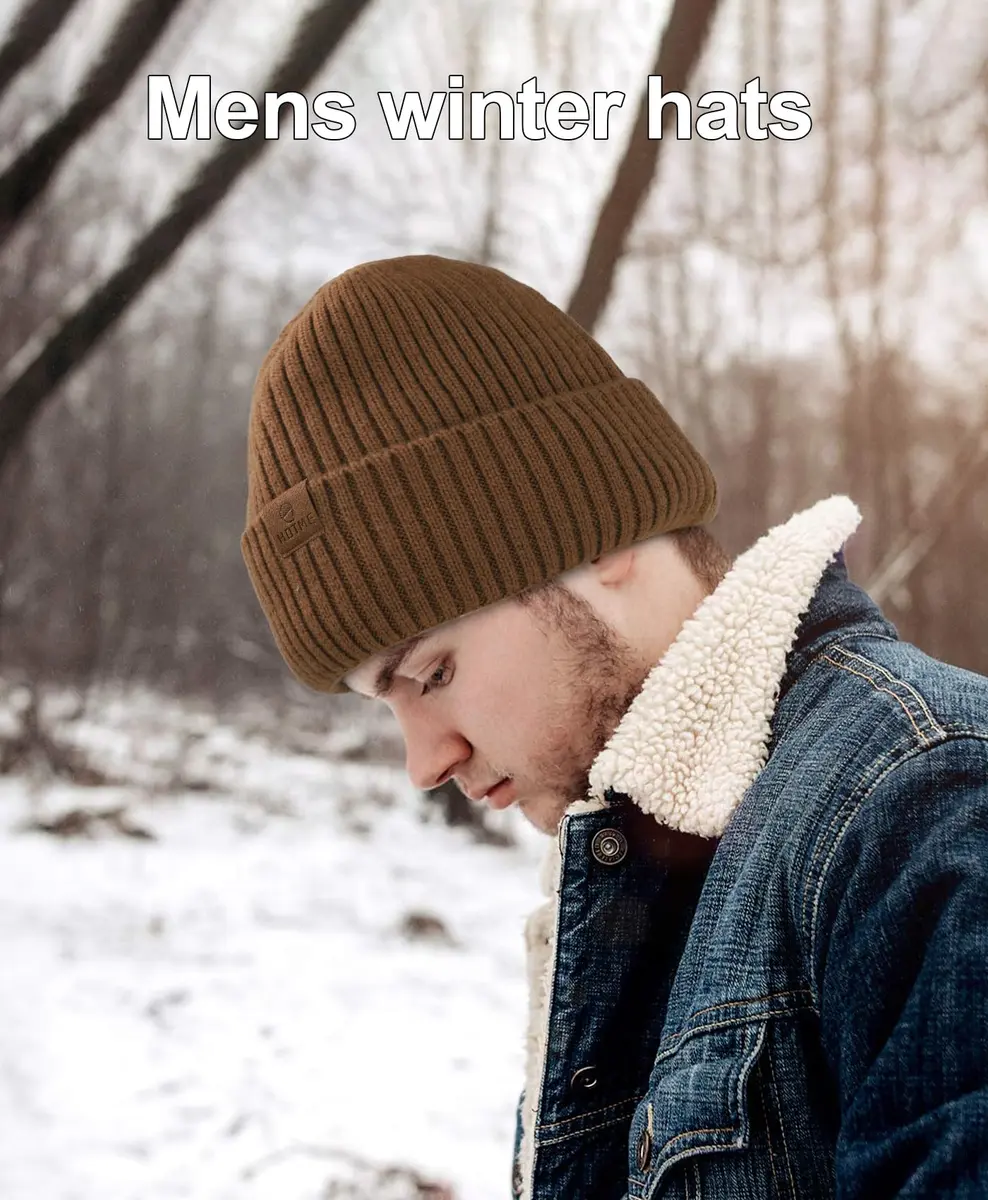 ZTL Merino Wool Beanie Hat for Men Women | Thick Warm Fleece Lined Knit Winter Hat - view 3