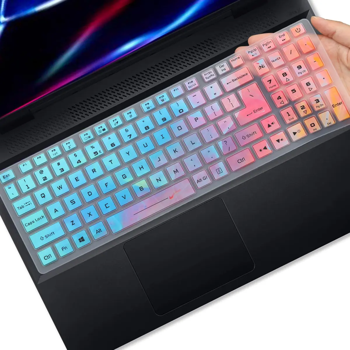 MUBUY-GOL Keyboard Cover for Acer Nitro 5 & Predator Helios 300 15.6" & 17.3" | Waterproof & Washable - main product image