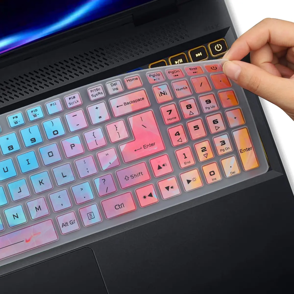 MUBUY-GOL Keyboard Cover for Acer Nitro 5 & Predator Helios 300 15.6" & 17.3" | Waterproof & Washable - view 5