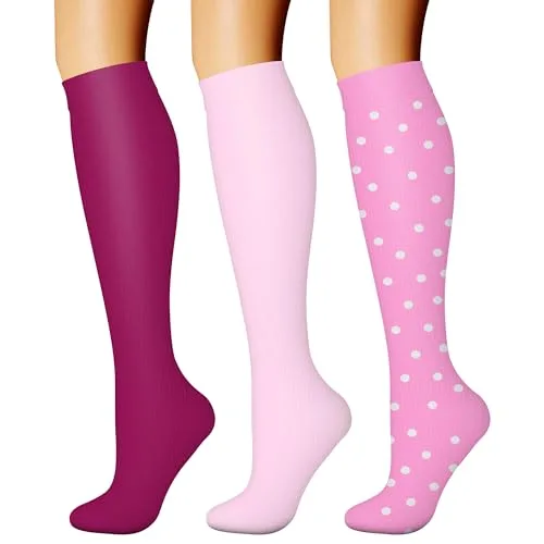 CHARMKING Compression Socks for Women & Men (3 Pairs) 15-20 mmHg | Medical Grade Support for Circulation - main product image
