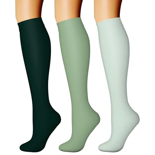 CHARMKING Compression Socks for Women & Men (3 Pairs) - 15-20 mmHg Medical Grade Support - main product image