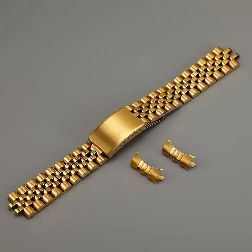 TOMIYOY 20mm Jubilee Stainless Steel Watch Band Gold | Solid 316L Metal Strap for RLX SKX Watches - view 2