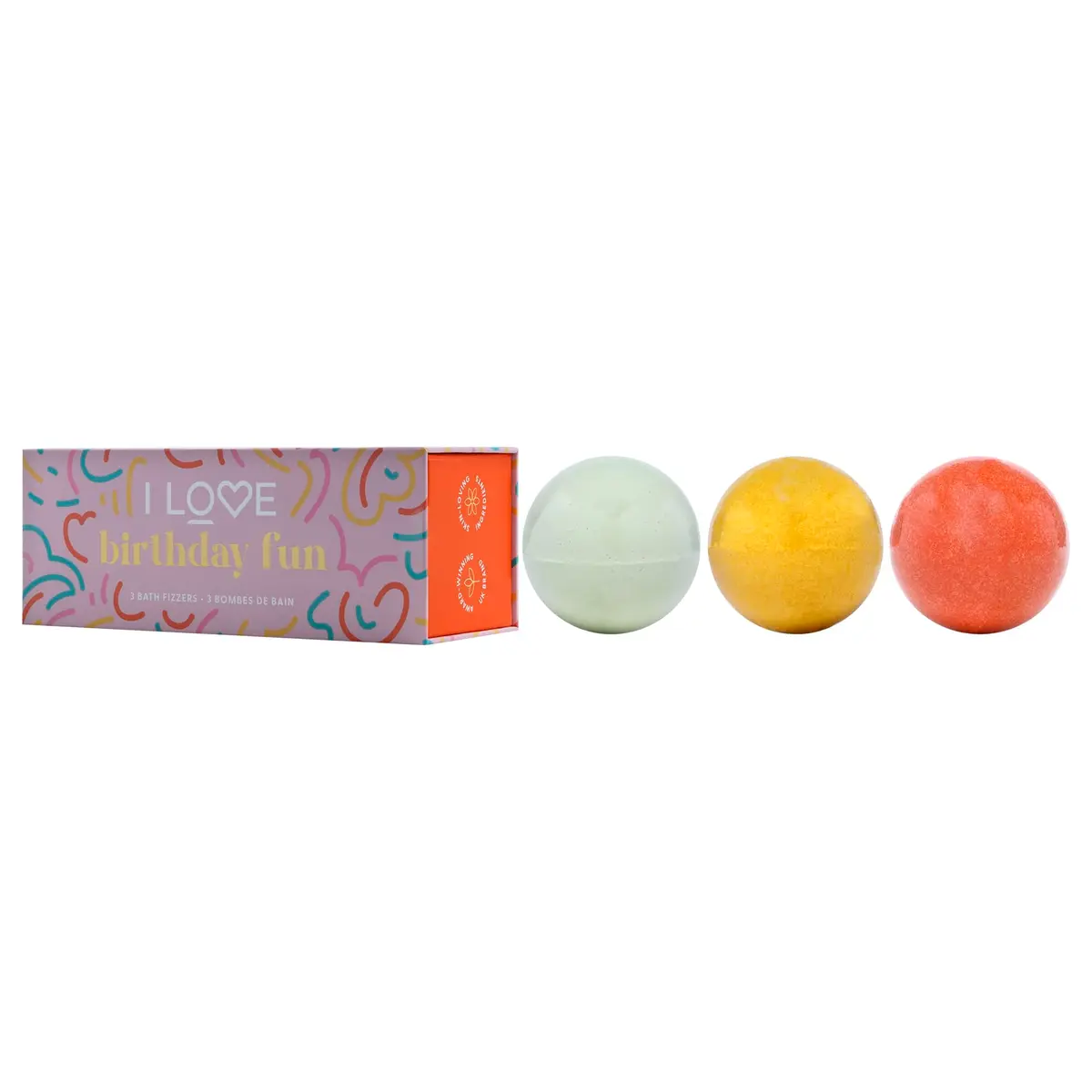 I LOVE Special Moments Birthday Fun Bath Fizzer Pack - Shea Butter Bath Bombs Set - 3 pc | Hydrating, Fragrant Spa Gift for Women - view 4