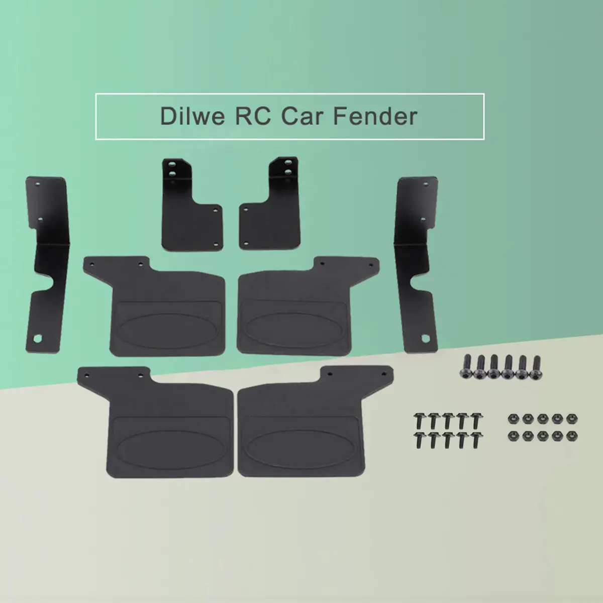 Oumefar RC Car Mud Flaps -4 1/10 Scale Rubber & Metal Accessories | Realistic & Durable - view 3