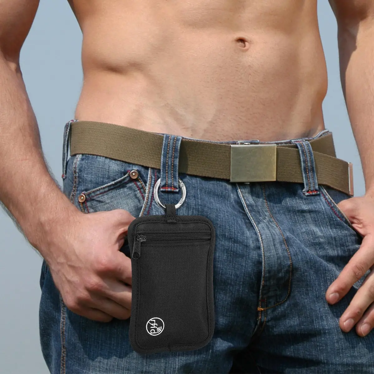 Paterr RFID Protected Stash Pouch Clip-On Anti-Theft Belt Wallet 13 cm (5.12 inches) 2-Pack | Secure Travel Money Organizer - view 5