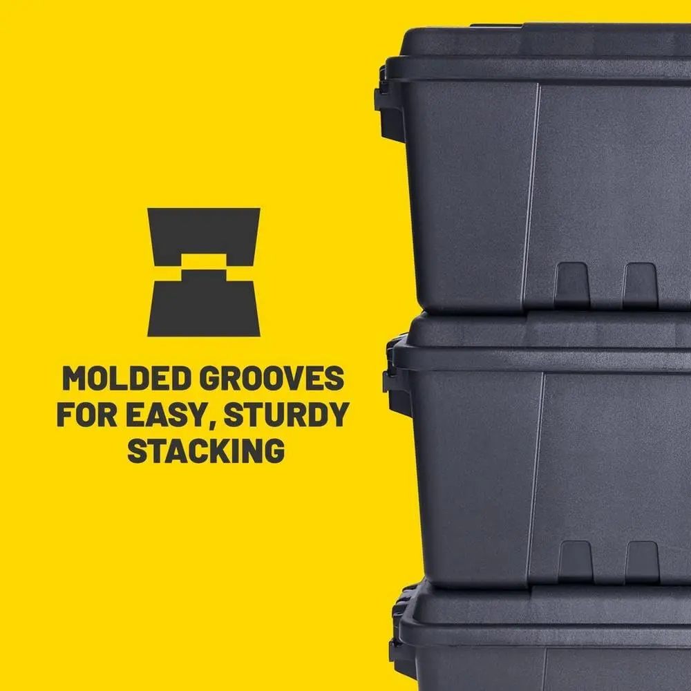 Plano Storage Trunks Medium - 3 Pack | Solid Charcoal Stackable Storage - view 5