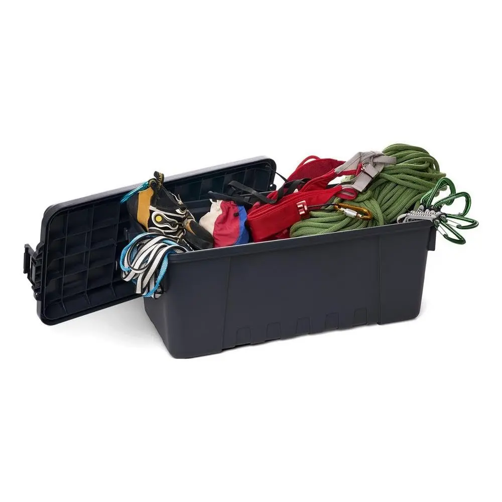 Plano Storage Trunks Medium - 3 Pack | Solid Charcoal Stackable Storage - view 2