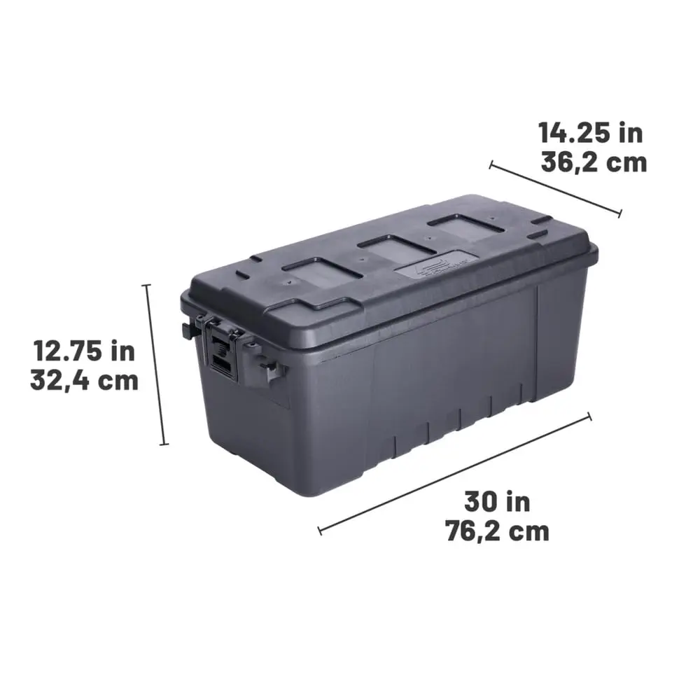 Plano Storage Trunks Medium - 3 Pack | Solid Charcoal Stackable Storage - view 3