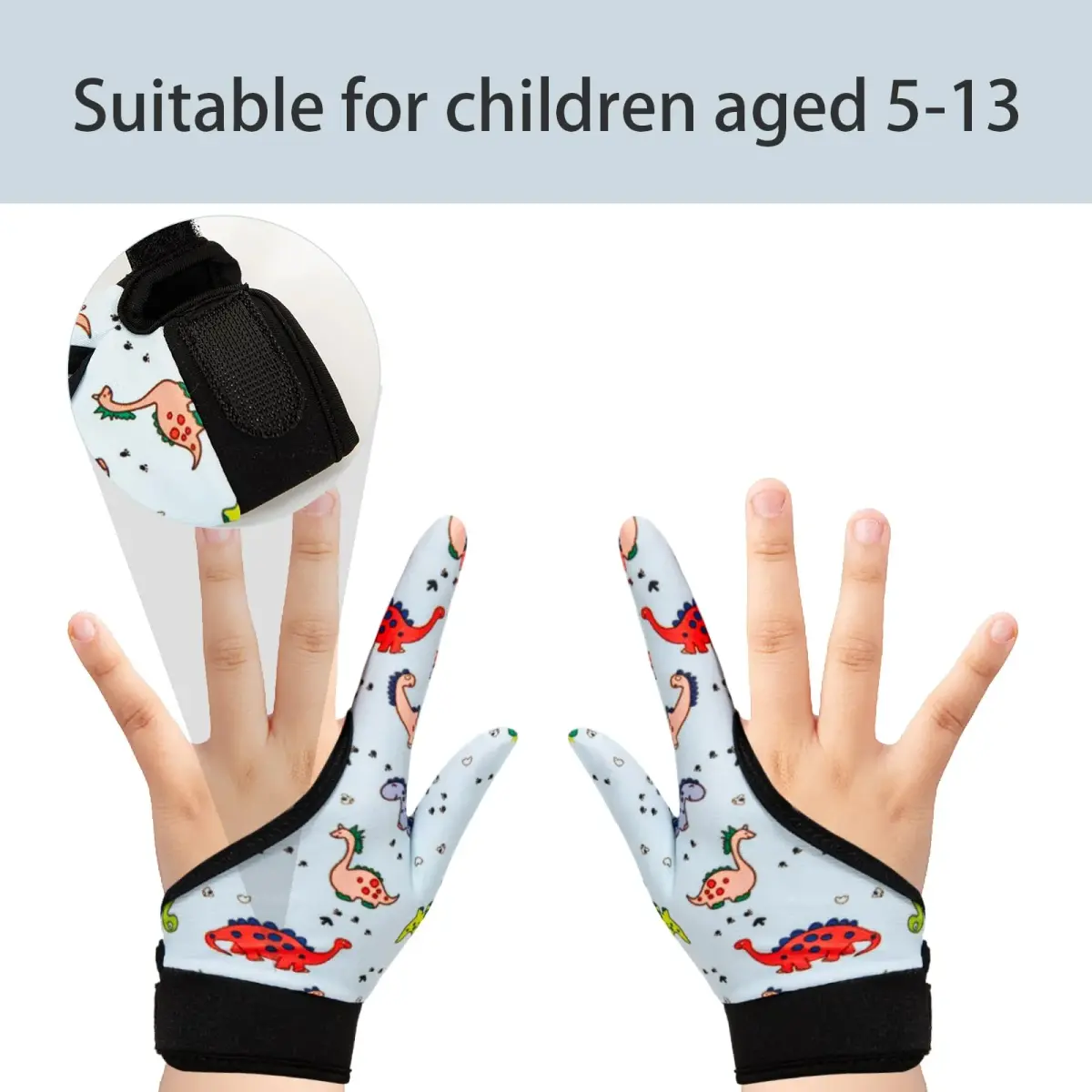 Yxmeiguo Thumb Sucking Guard Gloves for Kids Ages 5-12 | 2 Pairs, Colorful Dinosaur Pattern - view 2