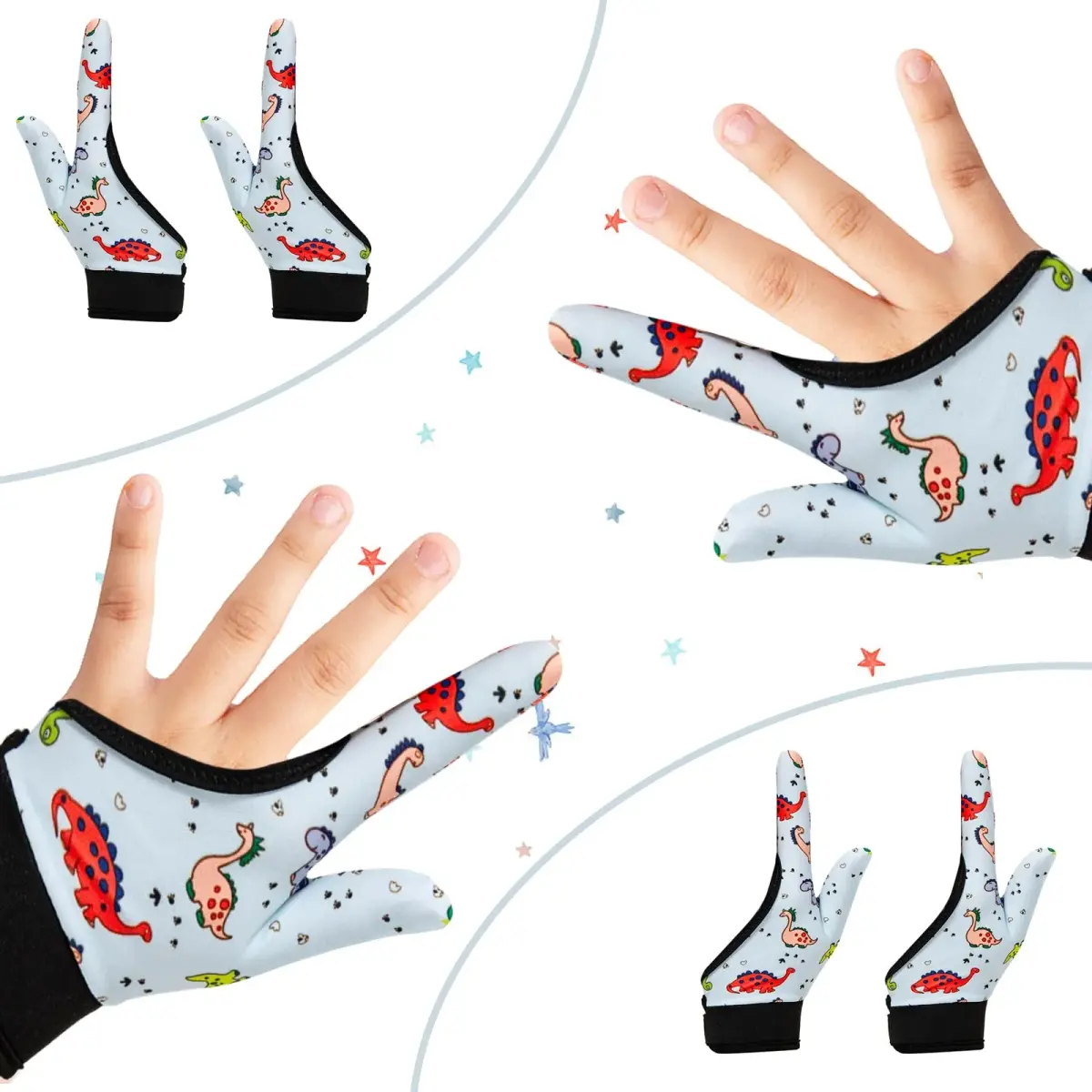 Yxmeiguo Thumb Sucking Guard Gloves for Kids Ages 5-12 | 2 Pairs, Colorful Dinosaur Pattern - view 4
