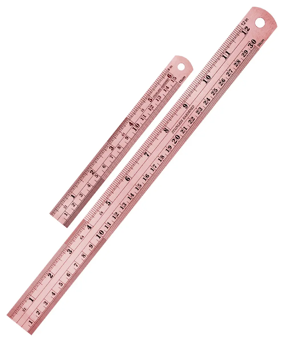 Mr. Pen- Metal Straight Edge Ruler, 2 Pack, 6" and 12" | Durable Stainless Steel, Precise Measurements - main product image