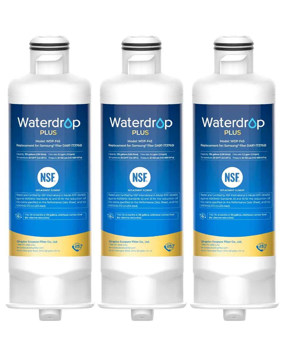 Waterdrop Plus WDP-F45 Water Filter 3 Pack | NSF/ANSI 401&53&372 Certified - main product image