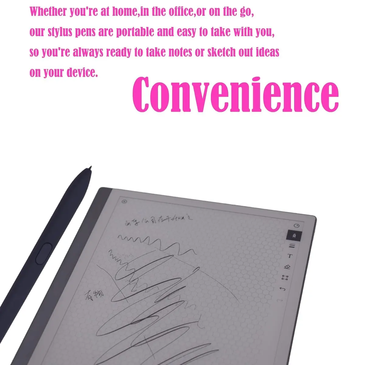 Alovexiong Stylus Pen for Remarkable 2 | Palm Rejection, 4096 Pressure Levels, Includes Tips - view 2