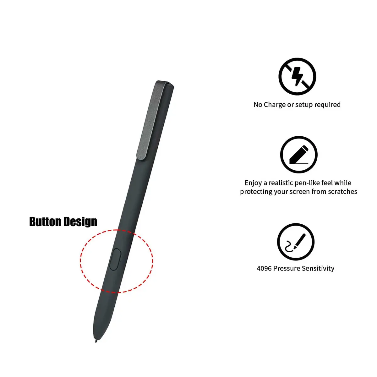 Alovexiong Stylus Pen for Remarkable 2 | Palm Rejection, 4096 Pressure Levels, Includes Tips - view 4